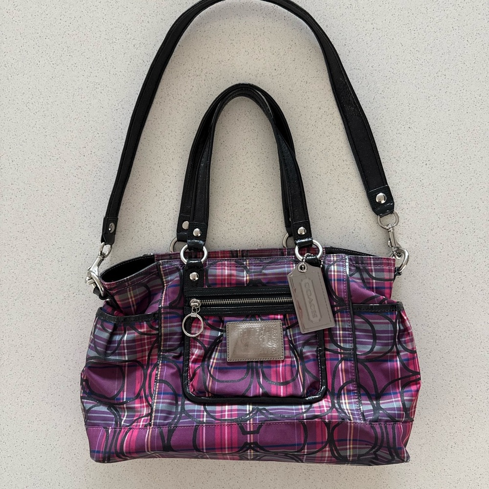 Y2K Coach Poppy Tartan Bag